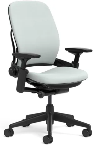 Steelcase Leap Task Chair: Black Base - 4D Adjustable Arms - No Headrest - 5" Cylinder Seat Height