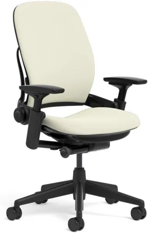 Steelcase Leap Task Chair: Black Base - 4D Adjustable Arms - No Headrest - 7" Cylinder Seat Height