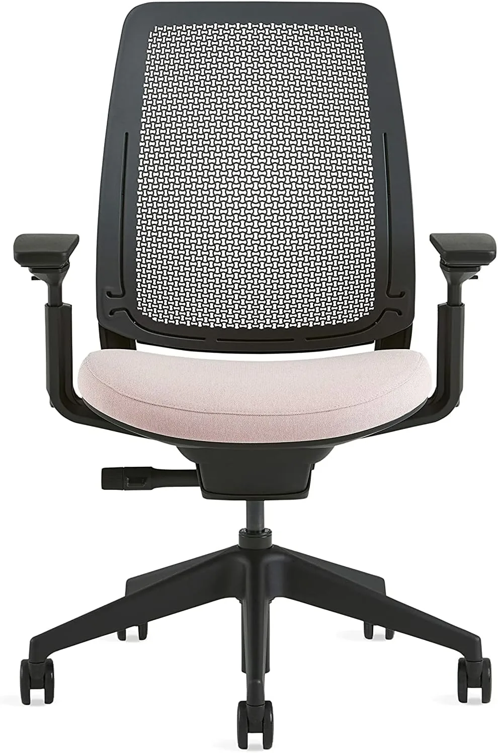 Steelcase Series 2 Office Chair - Ergonomic Work Chair with Wheels for Carpet - with Back Support, Weight-Activated Adjustment & Arm Support - Adjustable Rolling Chairs for Desk - Cogent Nickel