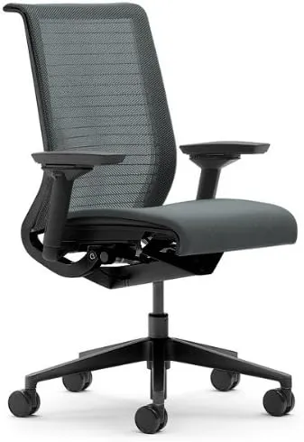 Steelcase Think Chair, Graphite 3D Knit Back with Graphite Fabric Seat
