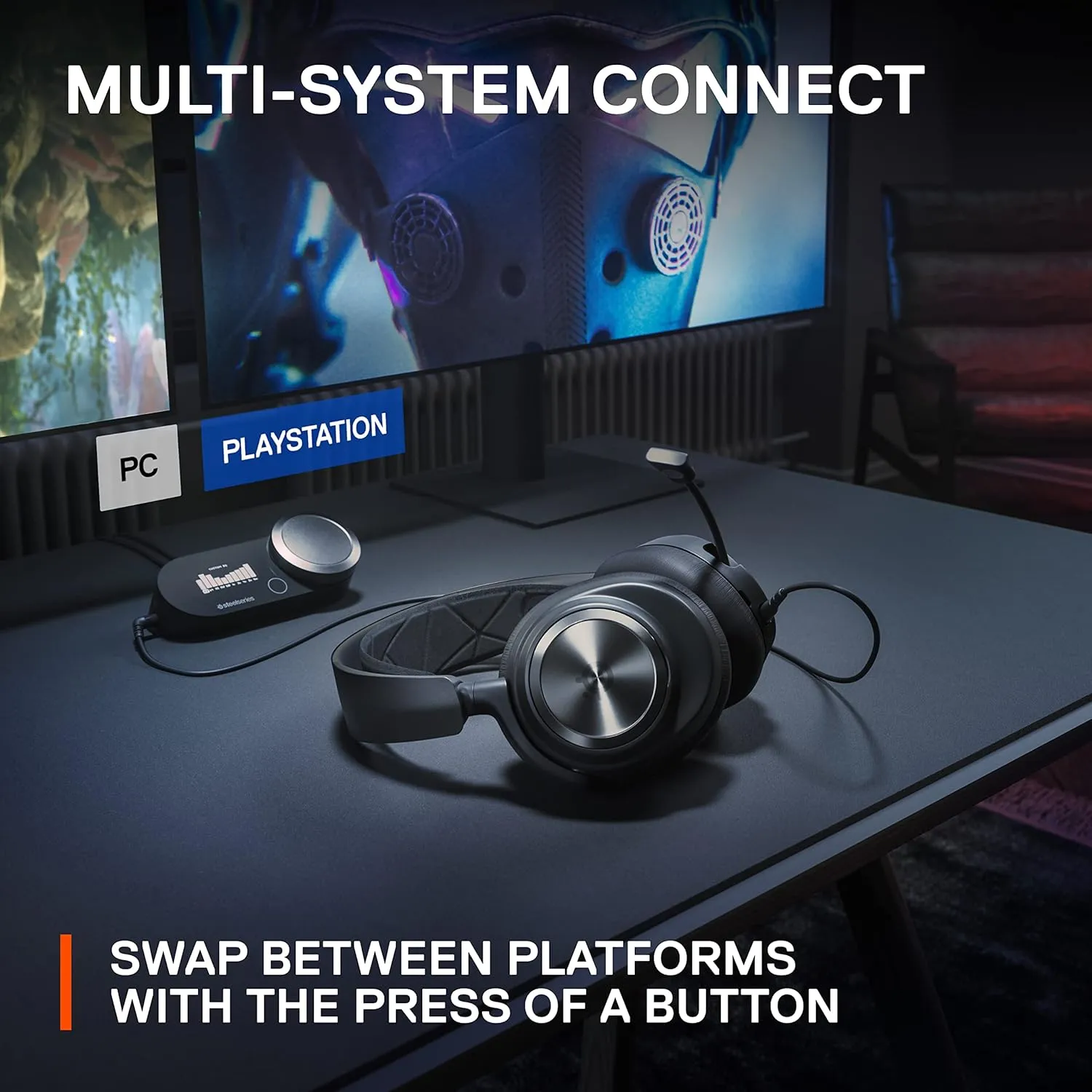 SteelSeries Arctis Nova Pro Multi-System Gaming Headset - Premium Drivers - Hi-Res Spatial Audio - GameDAC Gen 2 - ESS Quad-DAC - ClearCast Mic - PC, PS5, PS4, Switch (Renewed)