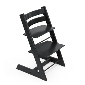 Stokke Tripp Trapp Chair, Black - Adjustable, Convertible Chair for Toddlers, Children & Adults - Convenient, Comfortable & Ergonomic - Classic Design