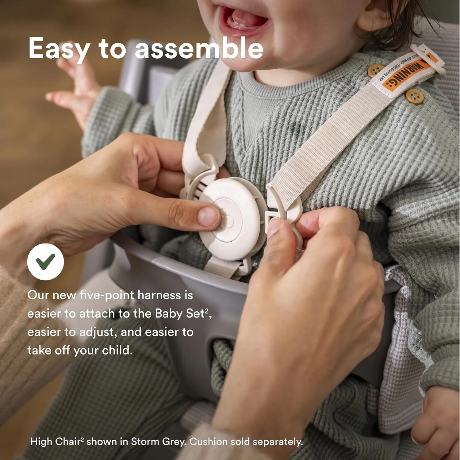Stokke Tripp Trapp High Chair 2, Glacier Green - Includes Chair   Baby Set with Removable Harness for Children 6-36 Months - Adjustable, Ergonomic & Easy to Clean