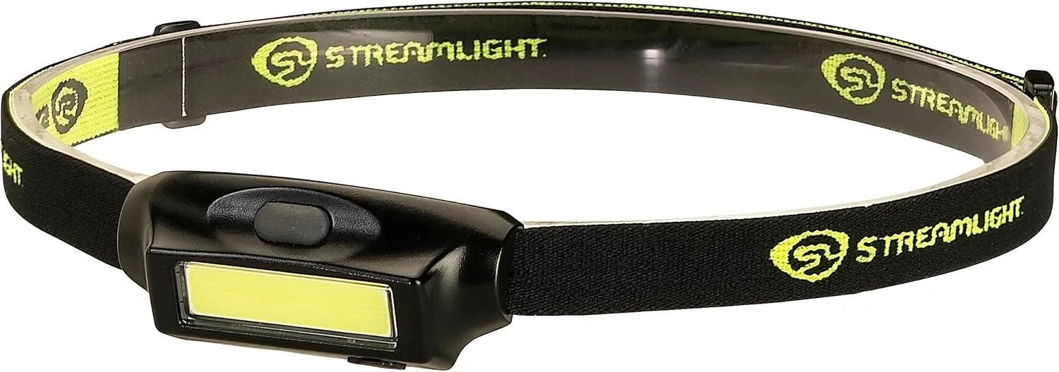 Streamlight 61702 Bandit 180-Lumen USB Rechargeable LED Headlamp with Elastic Head Strap, Clip, and USB Cable, Black