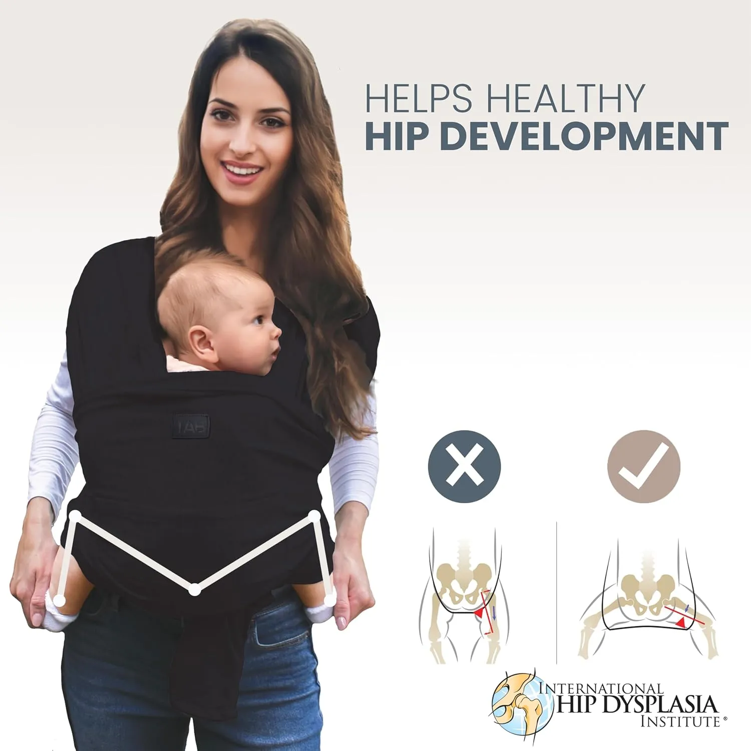 Stylish Black & Gold Baby Carrier Wrap: Comfortable, Soft & Supportive, Adjustable Ring Sling for Mom & Dad, Ideal for Baby Registry, Newborn to Toddler, Baby Shower