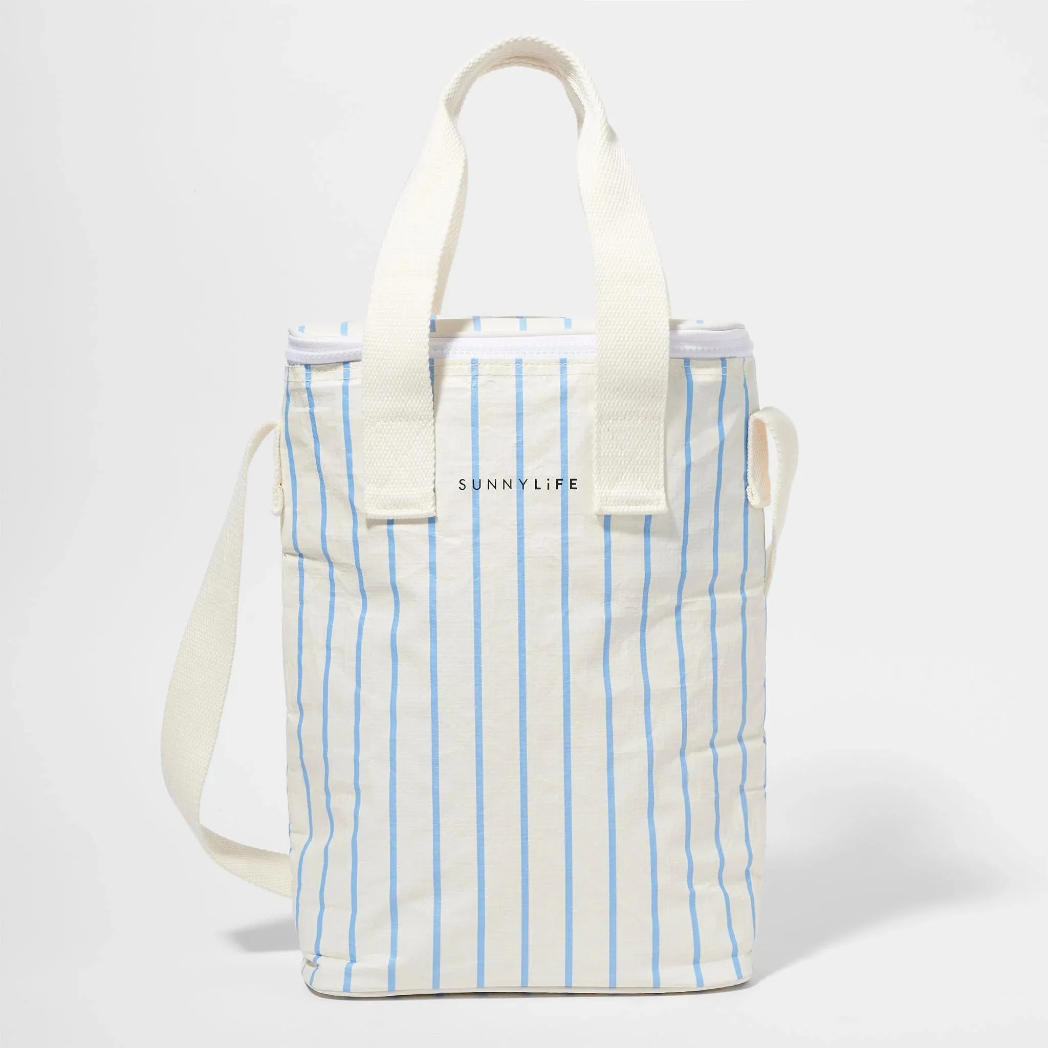 Sunnylife | Drinks Cooler Bag | Le Weekend Mid Blue-Cream