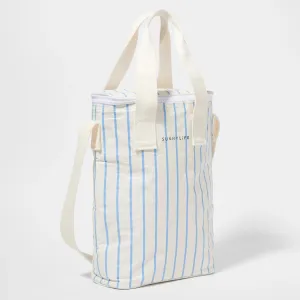 Sunnylife | Drinks Cooler Bag | Le Weekend Mid Blue-Cream