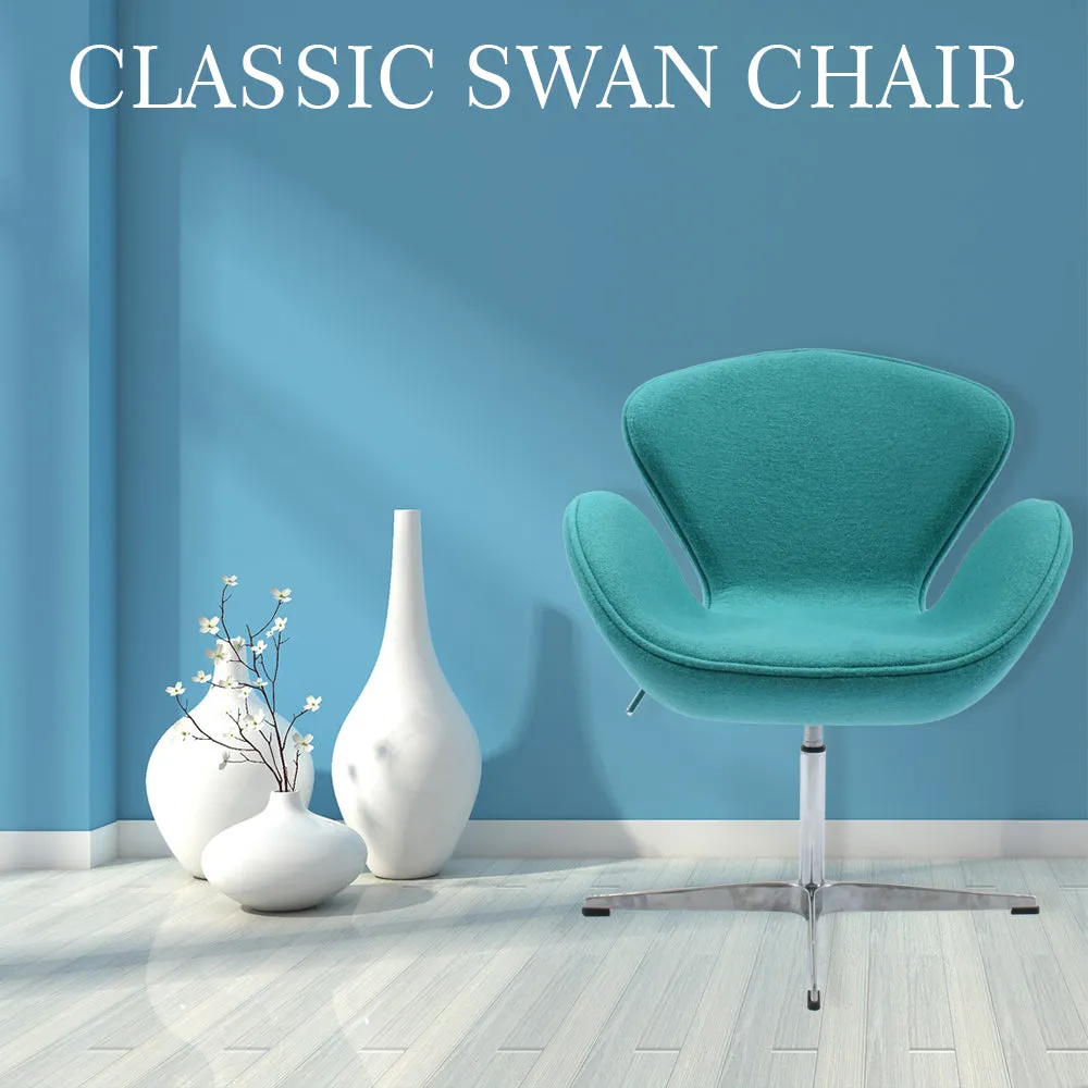Swan Chair Swivel Height Adjustable Lounge Chair, Cashmere