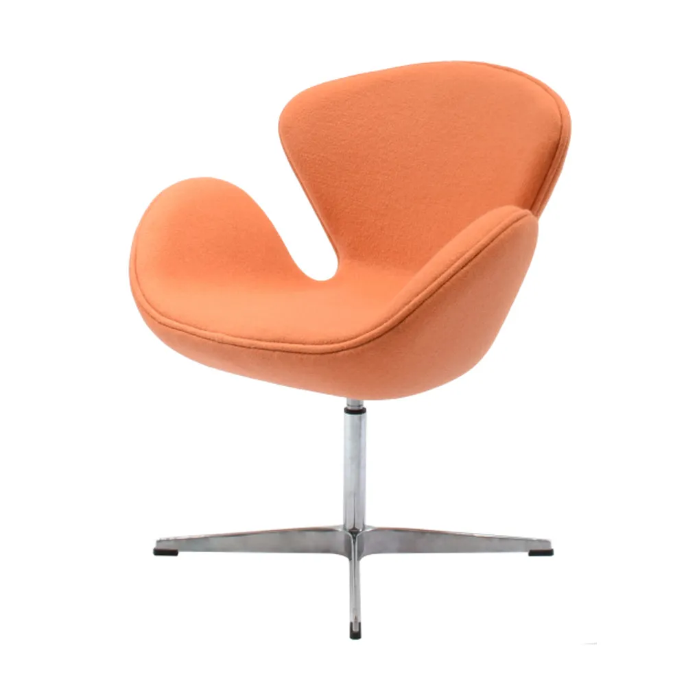 Swan Chair Swivel Height Adjustable Lounge Chair, Cashmere