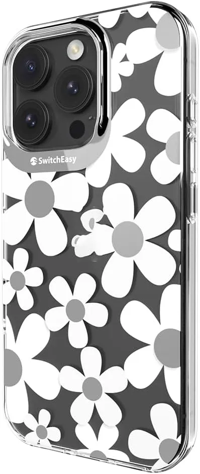 SWITCHEASY Fleur M - Flower Floral Designed Case for iPhone 16 Pro Max 6.9", 3D Patterned, Compatible with MagSafe, Protective Phone Case for Women - White