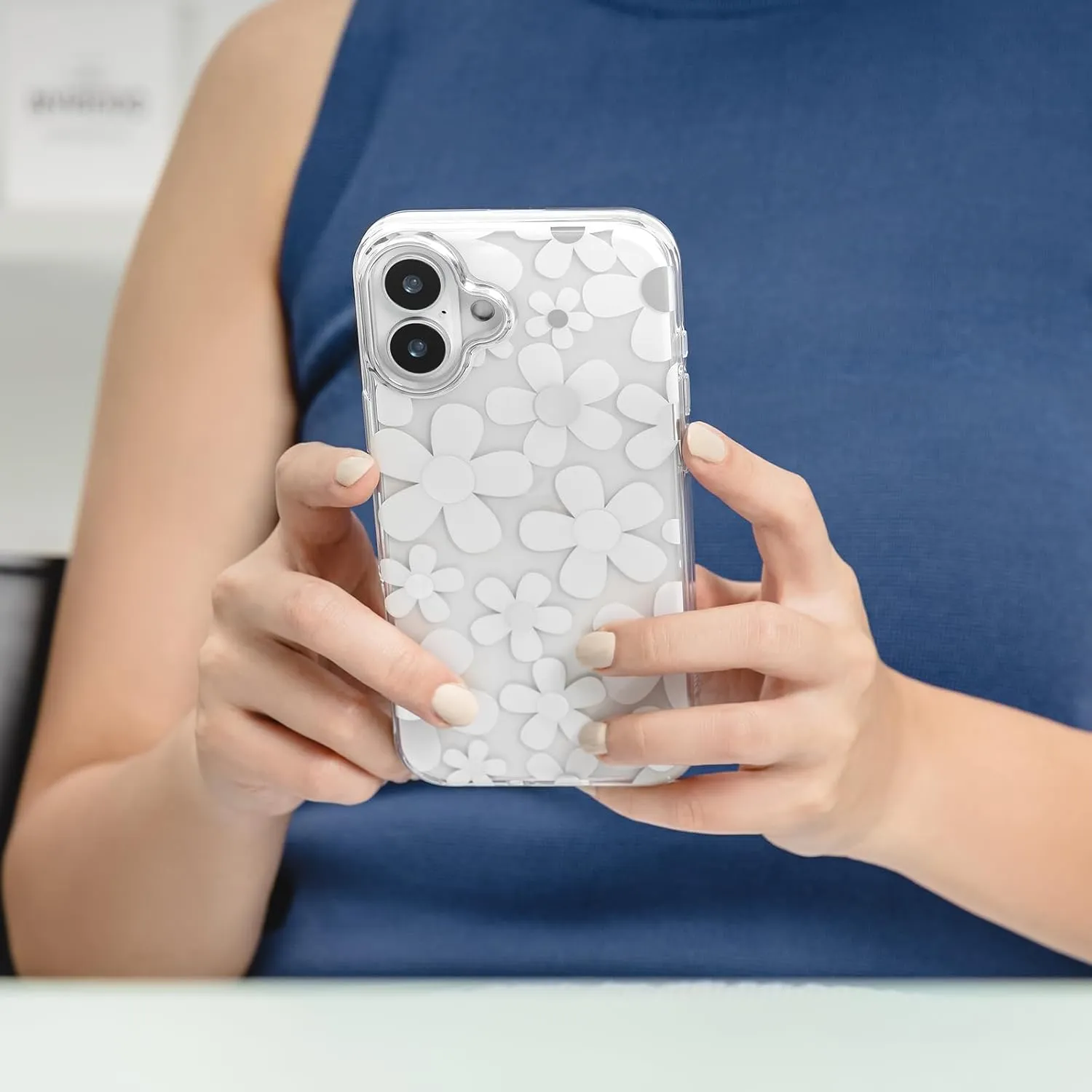 SWITCHEASY Fleur M - Flower Floral Designed Case for iPhone 16 Pro Max 6.9", 3D Patterned, Compatible with MagSafe, Protective Phone Case for Women - White