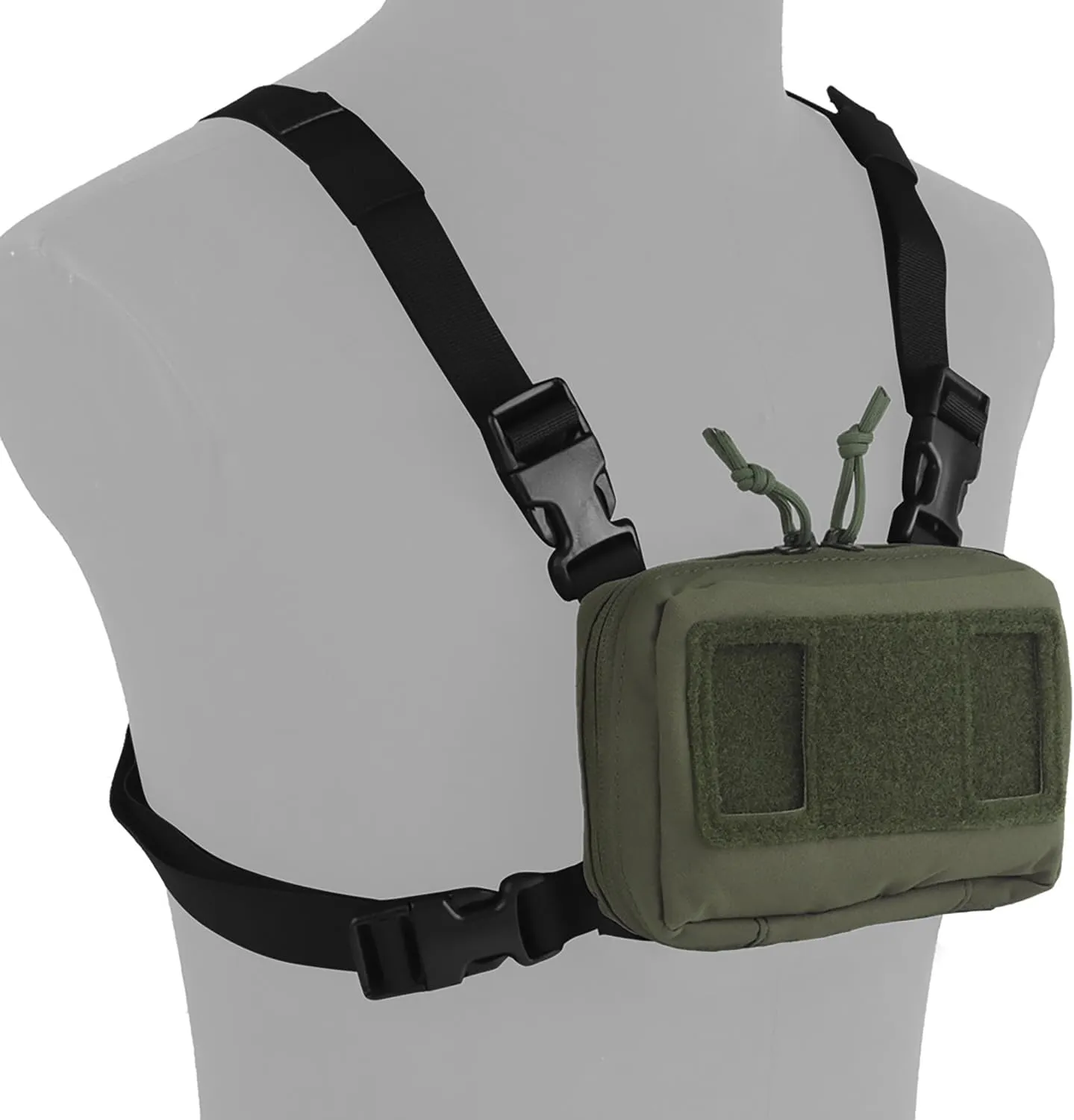Tactical Phone Chest Mount with Chest Vest Rig Bag Pack Molle Foldable Navigation Universal Phone Holder Board for Hunting