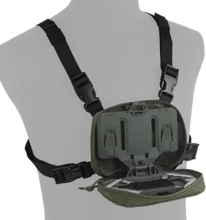 Tactical Phone Chest Mount with Chest Vest Rig Bag Pack Molle Foldable Navigation Universal Phone Holder Board for Hunting