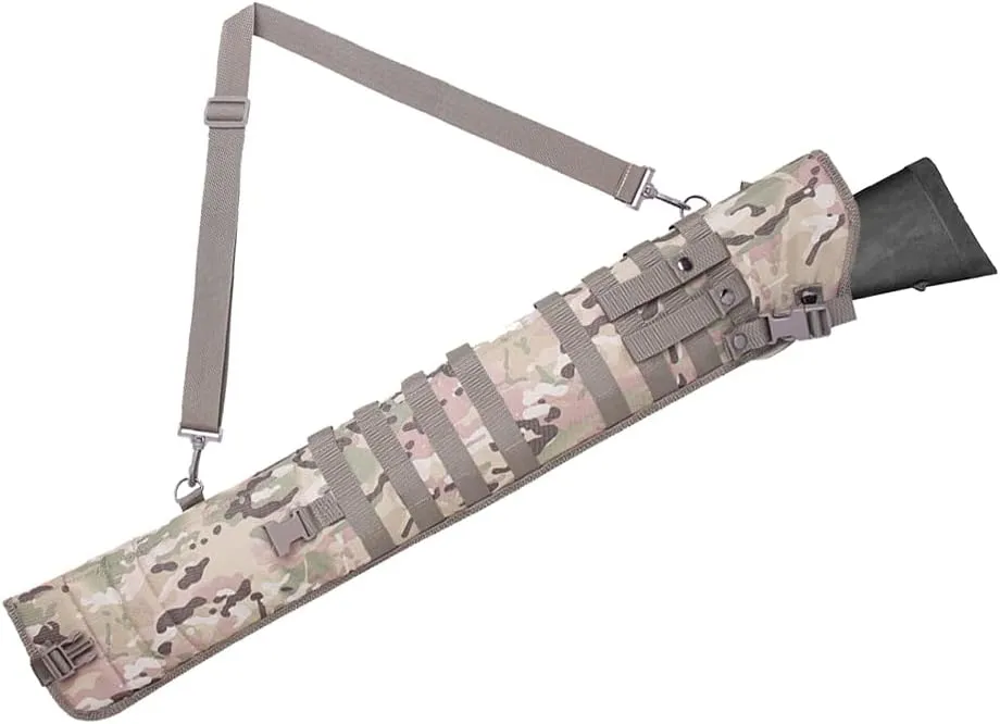Tactical Shotgun Rifle Scabbard Bag Adjustable Shoulder Strap Outdoor Hunting Molle Holster