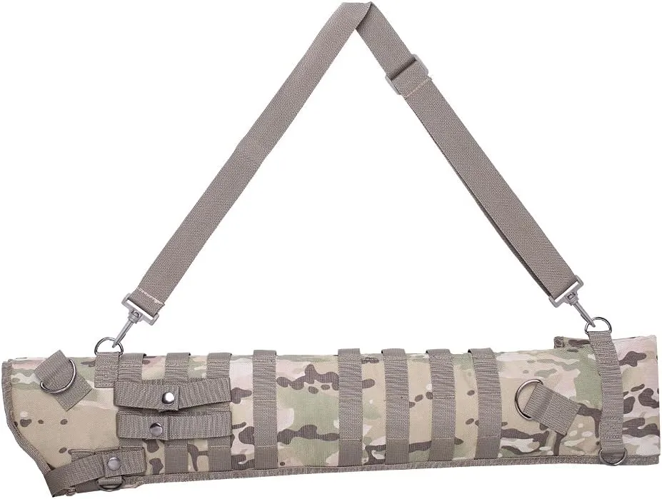 Tactical Shotgun Rifle Scabbard Bag Adjustable Shoulder Strap Outdoor Hunting Molle Holster