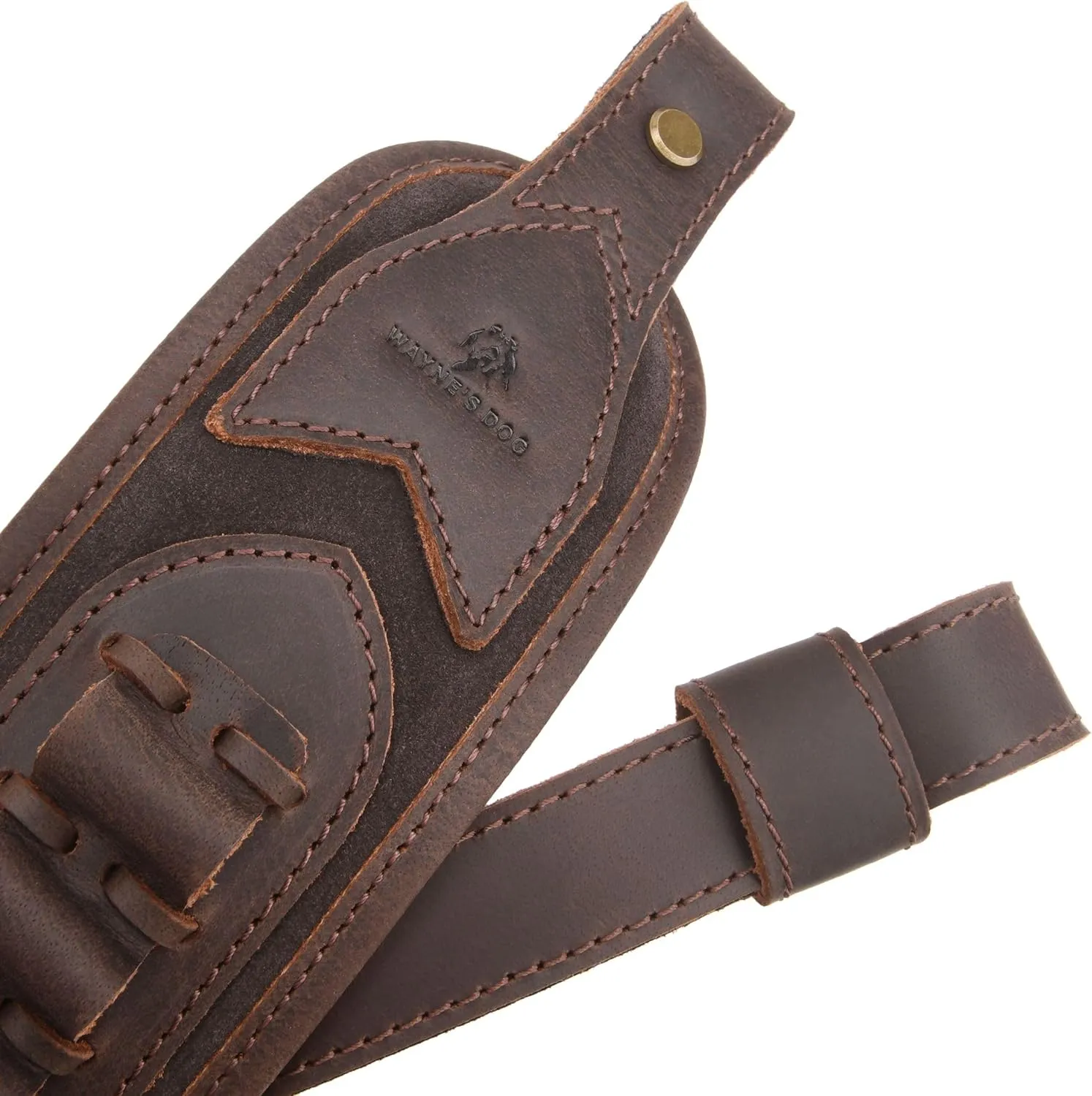 Tas Trost Handmade Leather Rifle Sling Adjustable Gun Strap Ammo Holder for Shooting.30-30 .45-70 .308 .22LR 12GA