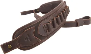 Tas Trost Handmade Leather Rifle Sling Adjustable Gun Strap Ammo Holder for Shooting.30-30 .45-70 .308 .22LR 12GA