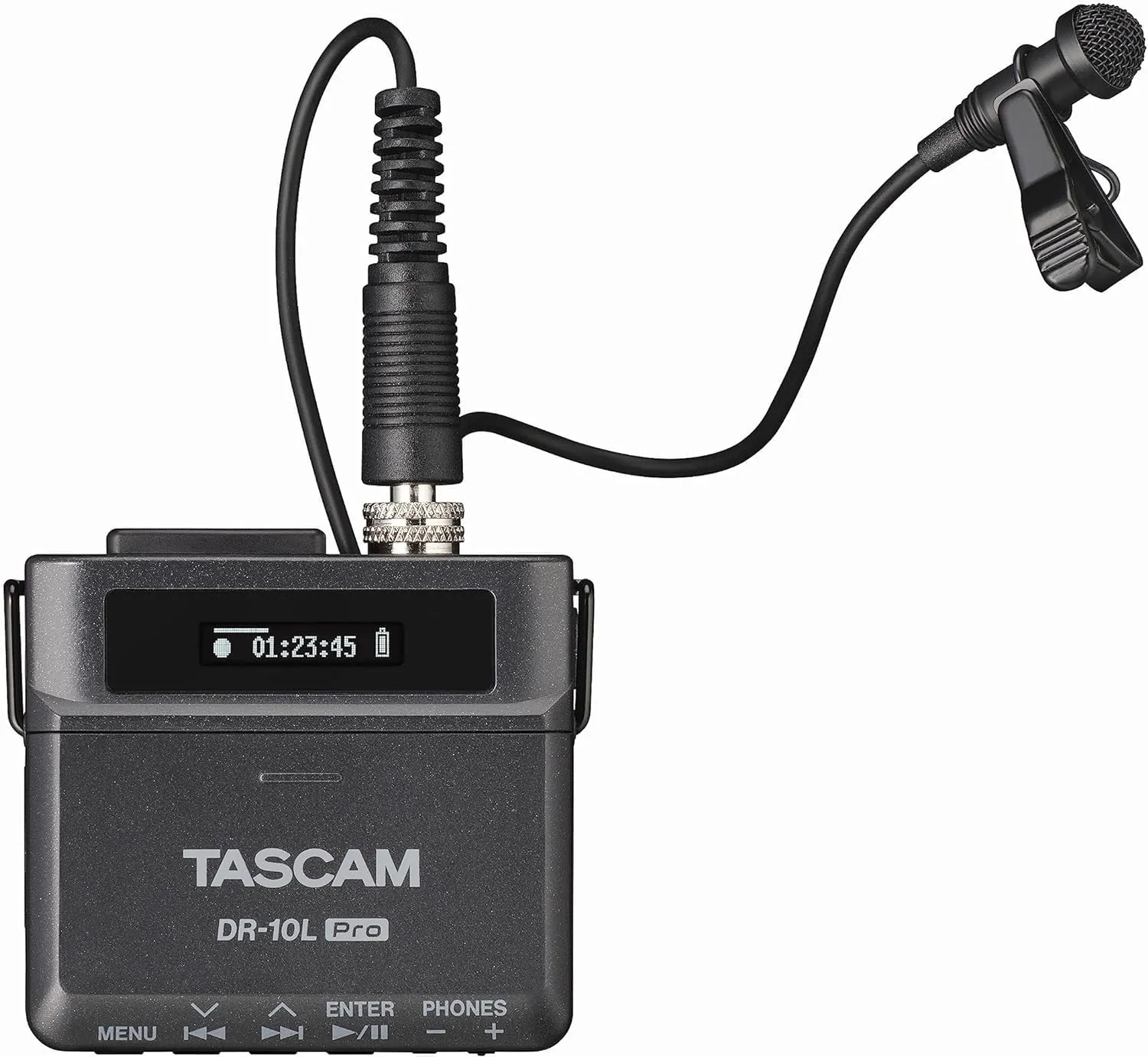 TASCAM DR-10L Pro Field Recorder with Lavalier Microphone and 32-bit Float Recording for Audio for Video — Supports 512GB microSDXC and LTC Jam Sync for Seamless Timecode Synchronization