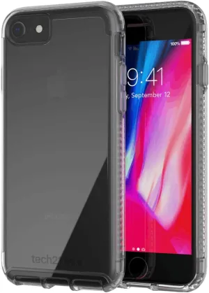 Tech21 Pure Clear for iPhone SE 2022 (3rd Gen), SE 2020 (2ND GEN), 7/8 – Crystal Clear Phone Case with 12ft Multi-Drop Protection