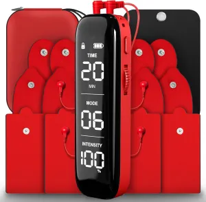 TENS Unit Muscle Stimulator, Dual Channel EMS Massager Rechargeable and Compact Tens Machine with 6 Modes 20 Levels Intensity for Pain Relief, Physical Therapy Sciatica and Shoulder Recovery