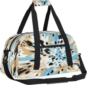 Tiger Stripe Kids Overnighter Duffel Bags for Boys, Carry-On Size Sports Gym Bag with Front Zipper Pocket for School Practice or Overnight Travel Weekender Sleepover Tote Bag