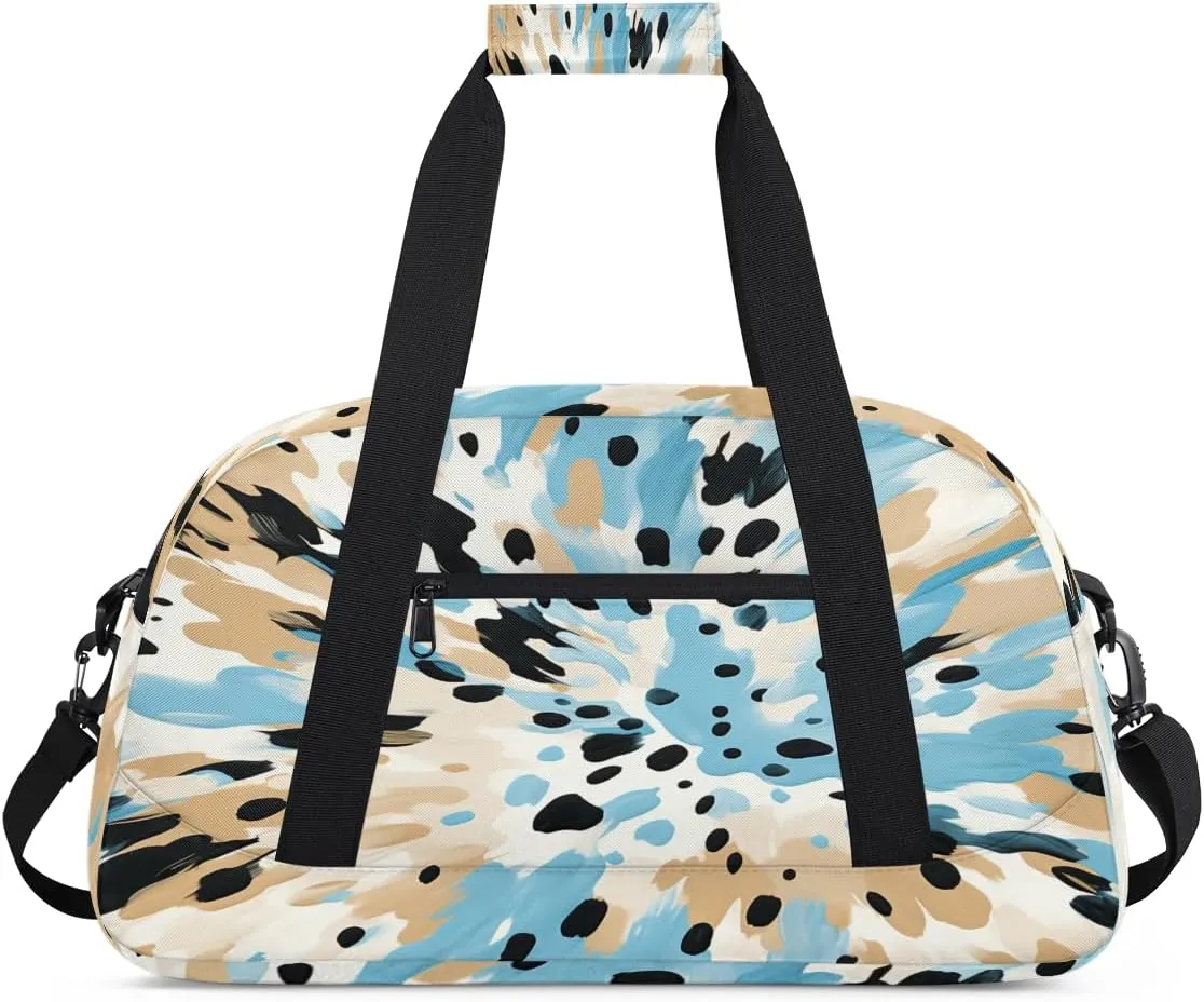 Tiger Stripe Kids Overnighter Duffel Bags for Boys, Carry-On Size Sports Gym Bag with Front Zipper Pocket for School Practice or Overnight Travel Weekender Sleepover Tote Bag