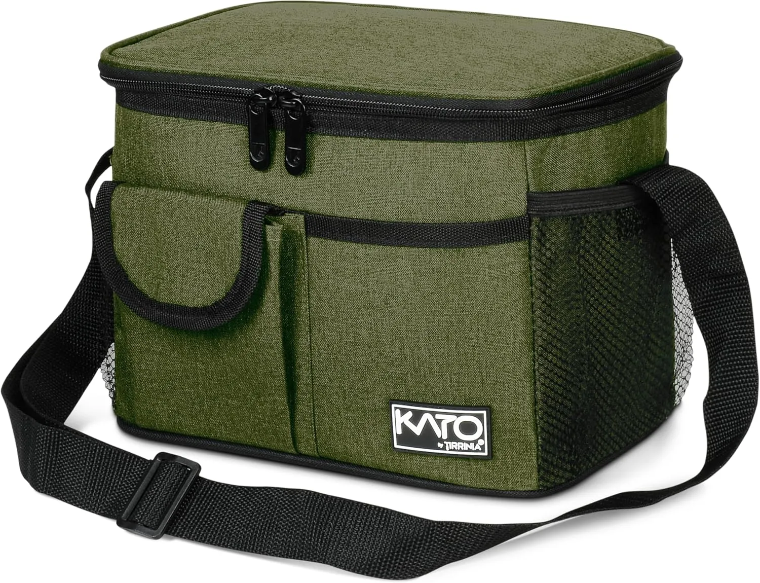 Tirrinia Insulated Lunch Box for Women Men, Leakproof Reusable Lunch Bag Containers for Adult,Working,Office,Lunch Soft Cooler Bag Tote for Picnic Hiking Beach,Green