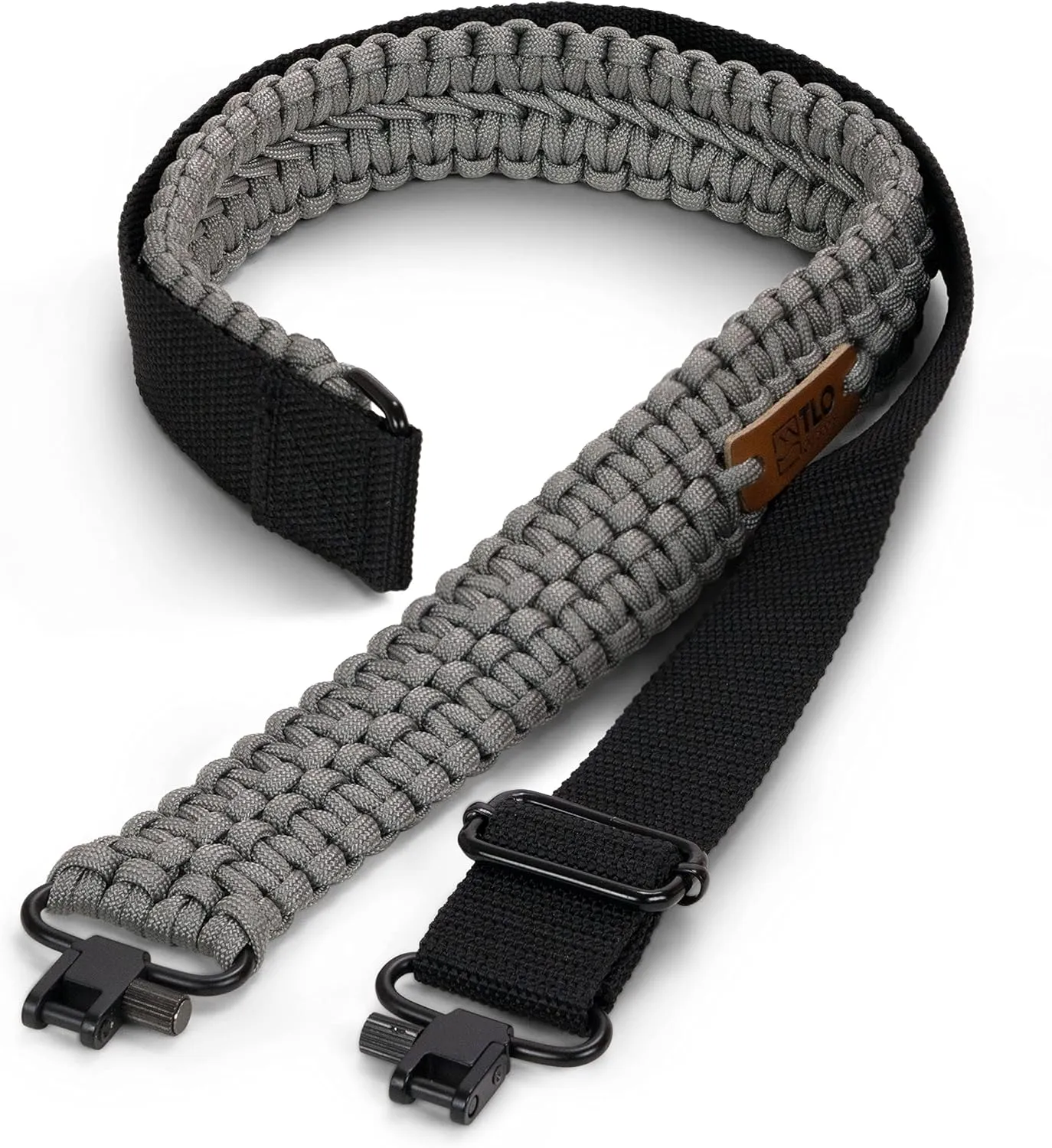 TLO Outdoors Paracord Gun Sling - Tactical 2-Point Rifle Sling, Extra Wide, Adjustable Strap with Swivels for Rifle, Shotgun, and Crossbow for Hunting, Shooting, Gun Safety (550 Rated Nylon)