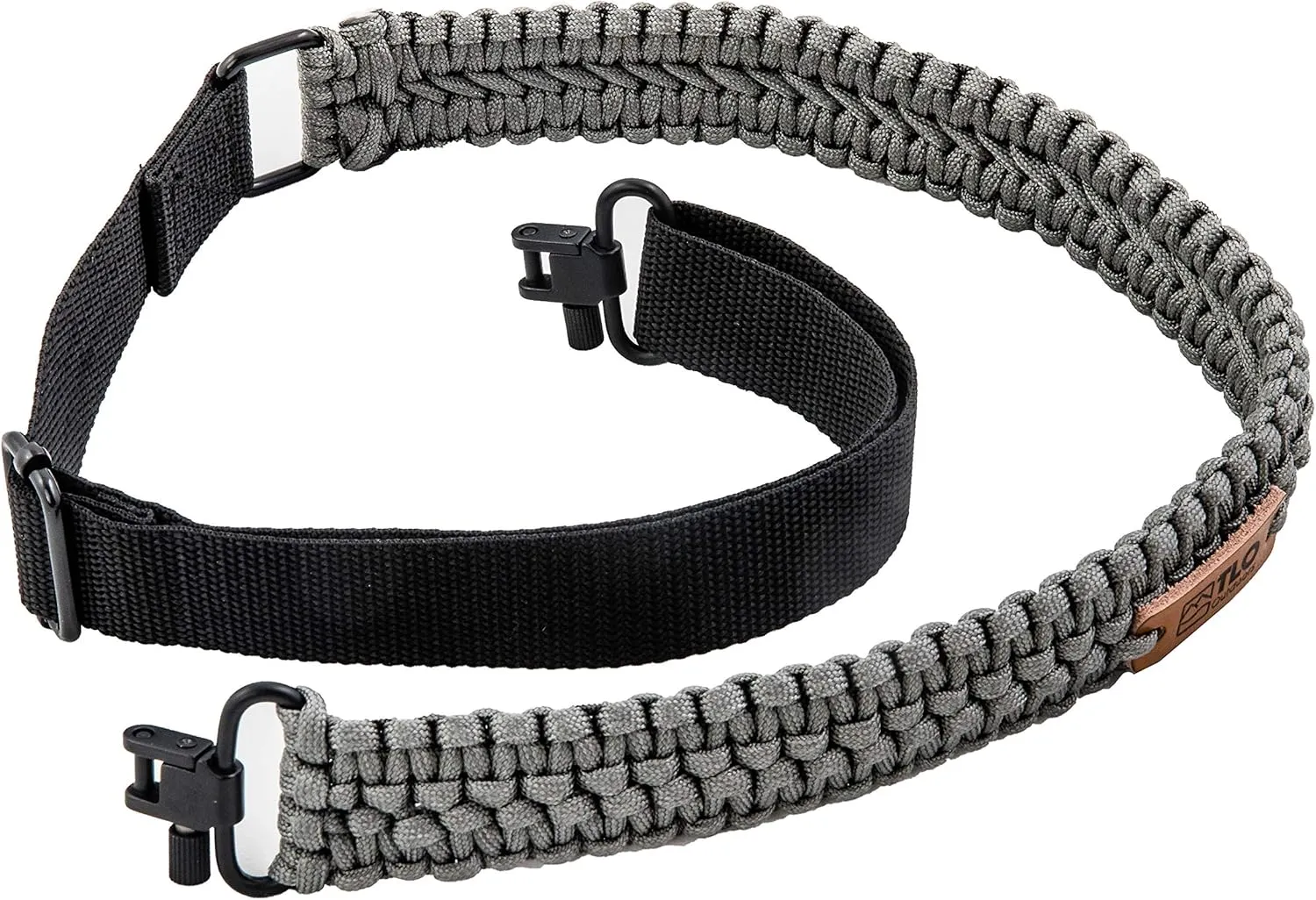 TLO Outdoors Paracord Gun Sling - Tactical 2-Point Rifle Sling, Extra Wide, Adjustable Strap with Swivels for Rifle, Shotgun, and Crossbow for Hunting, Shooting, Gun Safety (550 Rated Nylon)