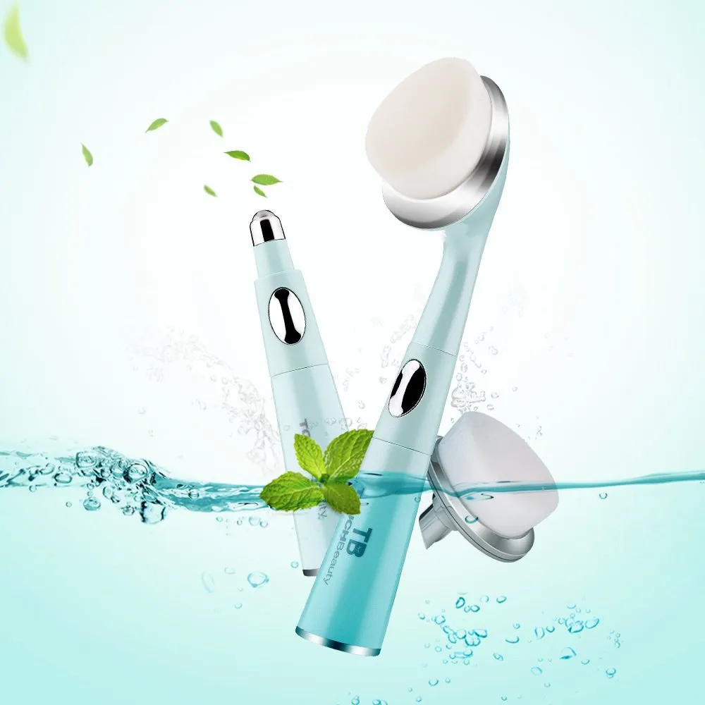 TOUCHBeauty Sonic Eye & Facial Care System: Targets Dark Circles and Puffiness, with Gentle Cleansing Brush
