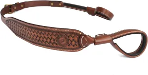 TOURBON Leather No Drill Rifle Sling Adjustable Gun Strap Non-Swivel Shotgun Sling for Hunting Shooting