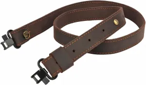 TOURBON Universal Leather Rifle Sling Comfortable No Slip Gun Carrying Strap with Swivels