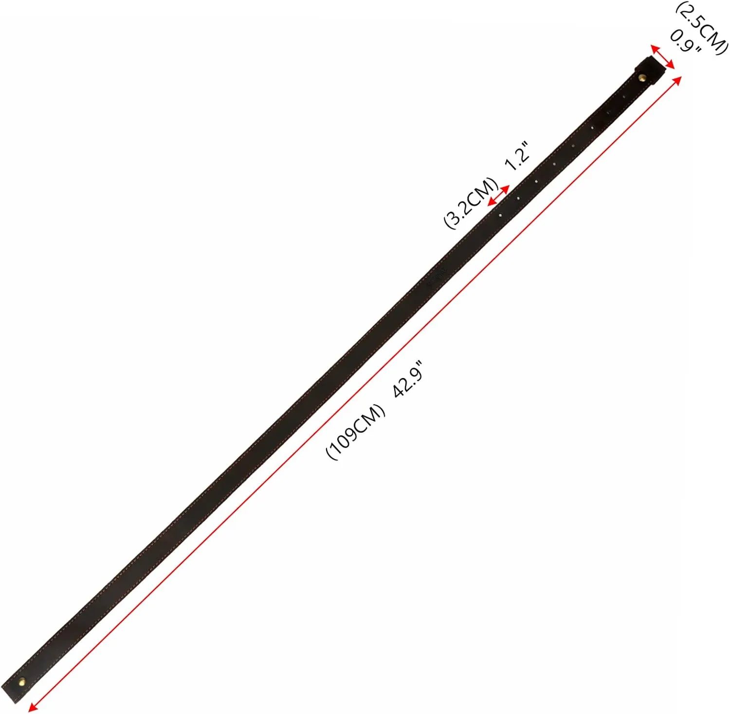 TOURBON Universal Leather Rifle Sling Comfortable No Slip Gun Carrying Strap with Swivels