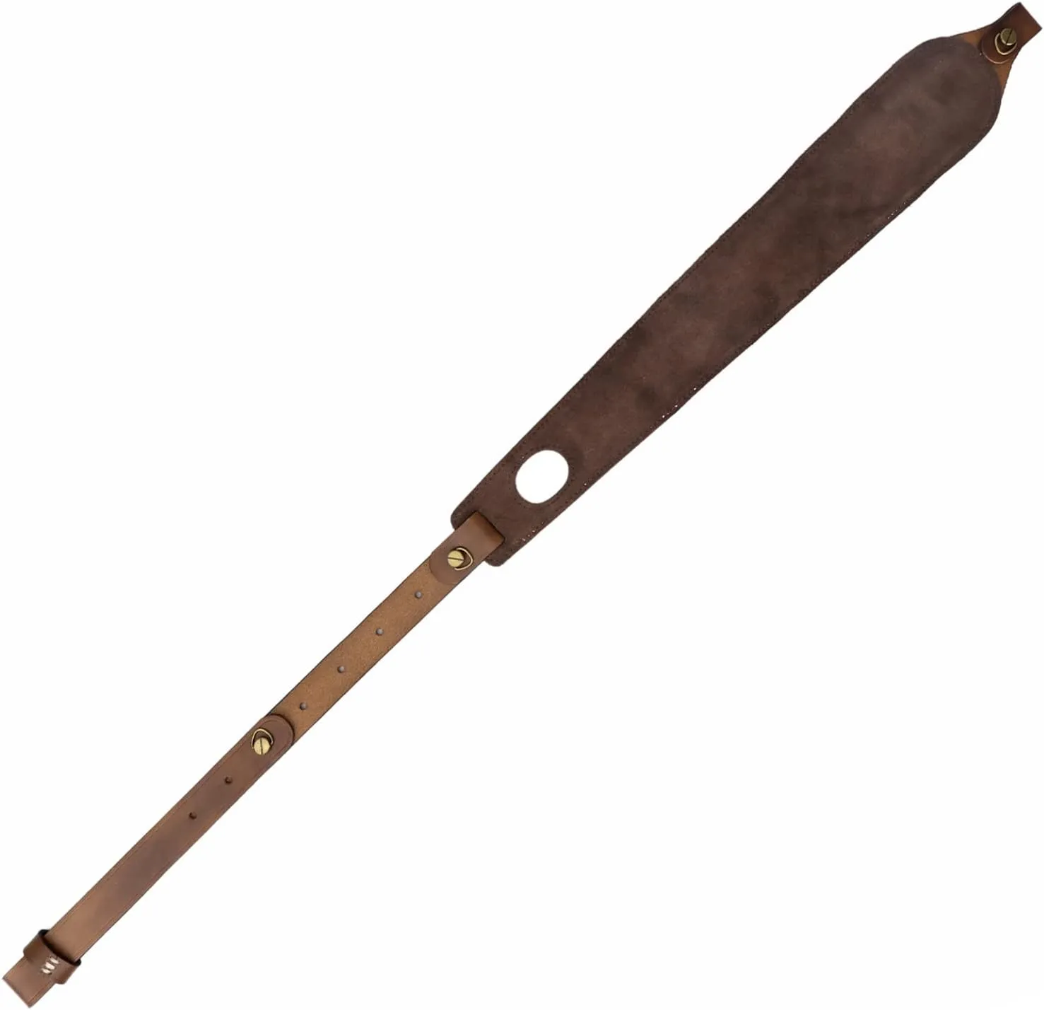 TOURBON Vintage Leather Ammo Holder Rifle Sling Adjustable Hunting Gun Strap with Swivels