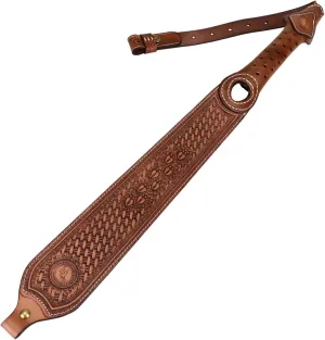 TOURBON Vintage Leather Rifle Sling with or Without Swivels Hunting Gun Strap for Shotgun with Thumb Loop