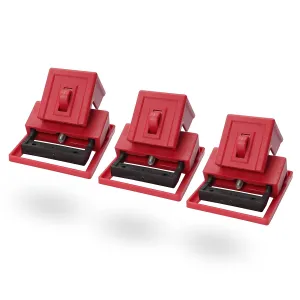 TRADESAFE Circuit Breaker Lockout Device, 3 Pack, 480/600 Volt, Clamp-on Breaker Lock Out Device, OSHA Compliant, Premium Grade, Large