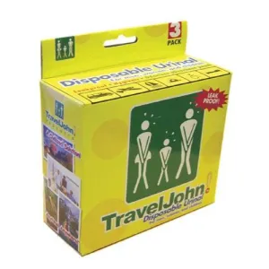 Travel John Disposable Urinary Pouch - 3/Box