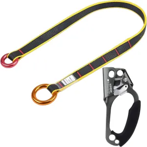 Tree Arborist Friction Saver Tree Climbing Cambium Saver Loop Belt Sling 35.4 inch, Climbing Hand Ascender Outdoor Mountaineering Tree Arborist Climbing Rappelling Equip