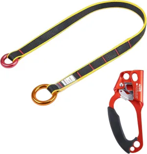 Tree Arborist Friction Saver Tree Climbing Cambium Saver Loop Belt Sling 35.4 inch, Climbing Hand Ascender Outdoor Mountaineering Tree Arborist Climbing Rappelling Equip