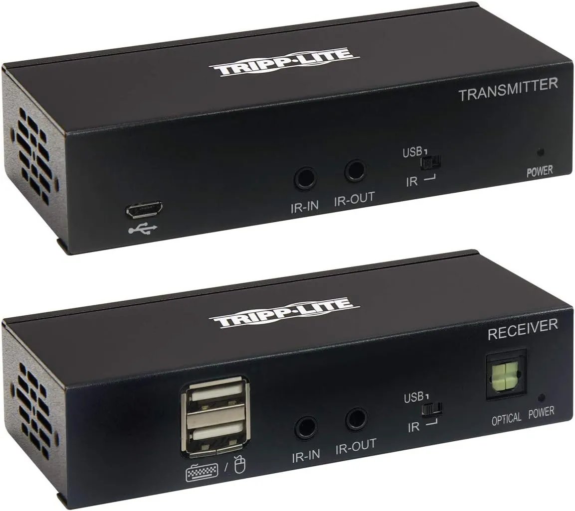Tripp Lite HDMI Over Cat6 Extender Kit w KVM Support 4K60Hz USB/IR PoC TAA (B127A-1A1-BHBH)