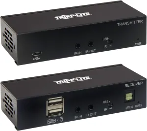 Tripp Lite HDMI Over Cat6 Extender Kit w KVM Support 4K60Hz USB/IR PoC TAA (B127A-1A1-BHBH)