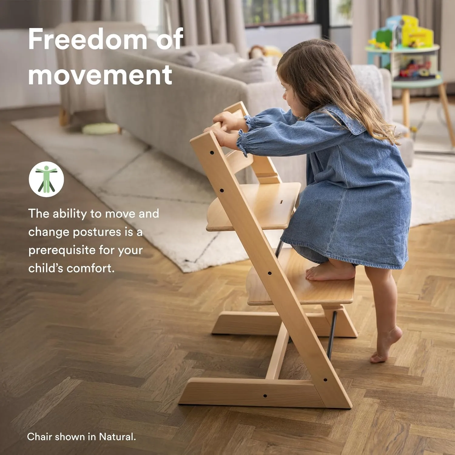 Tripp Trapp Chair from Stokke, Heather Mauve - Adjustable, Convertible Chair for Toddlers, Children & Adults - Convenient, Comfortable & Ergonomic - Classic Design