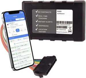 Truview TV53 4G Wired GPS Tracker with Global SIM - Pay-As-You-Go Vehicle Tracking Device for Cars, Vans & Fleets - Real-Time, Easy Installation, Mobile App, 24/7 Support - No Contract Required