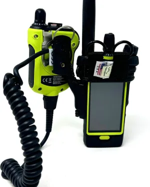 Turtleback Holder Case for Motorola APX Next XN with D Rings, Black Leather Duty Belt Holsterr, Heavy Duty, V4