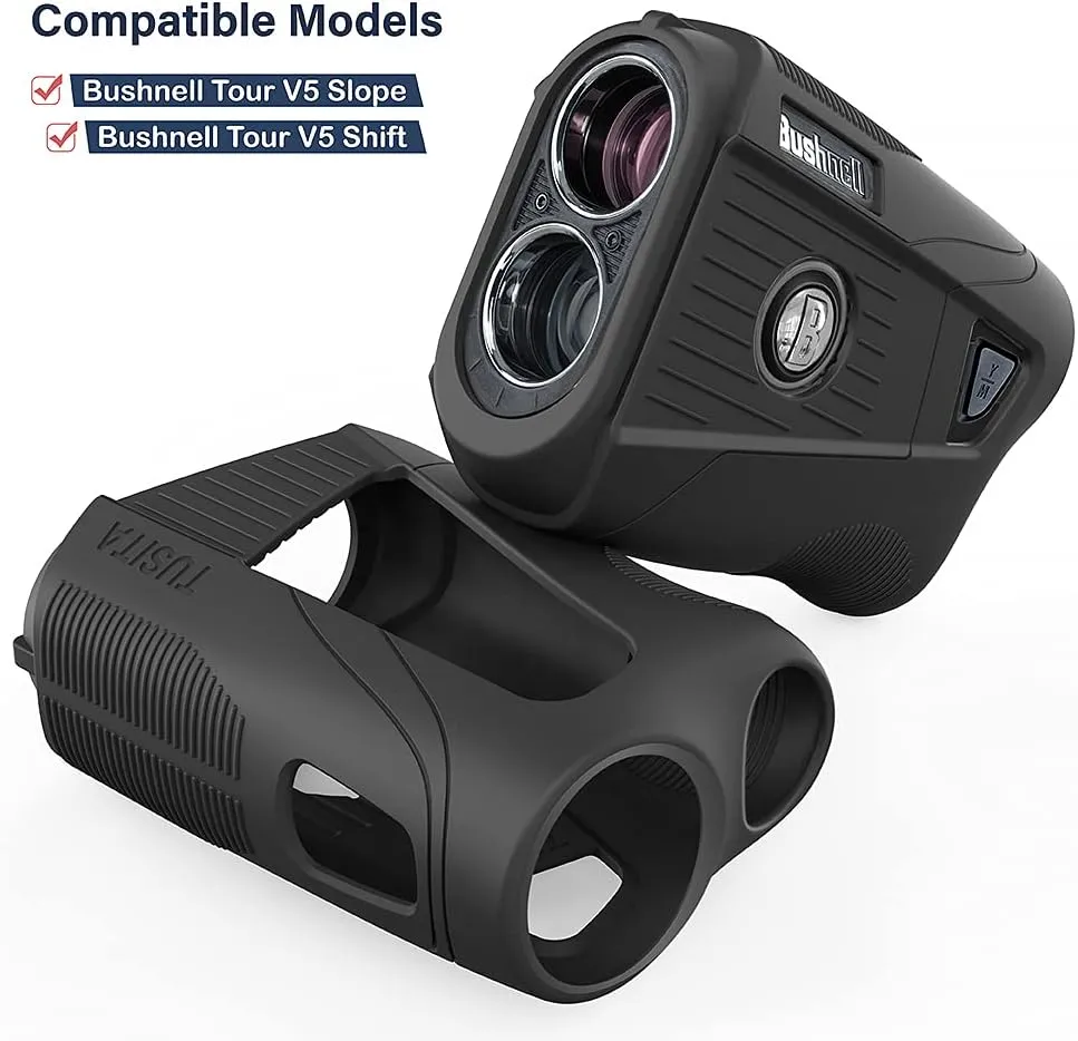 TUSITA Silicone Case Compatible with Bushnell Tour V5 Slope Shift Laser Golf Rangefinder - Black