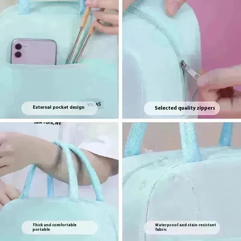 Twill Lunch Bag Office Worker Portable Insulated Bag