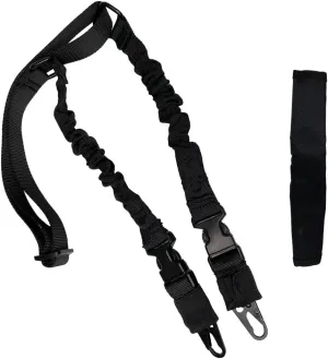 Two Point Adapt Hunting Sling Length Adjuster with Shoulder Pad with QD Adapt (Black)