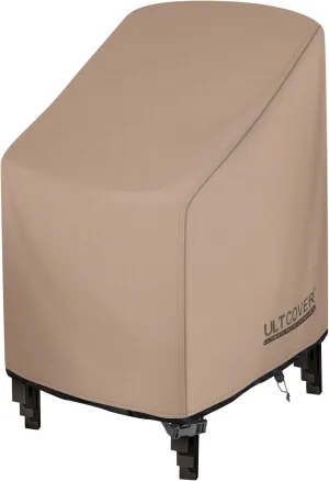 ULTCOVER Stackable Patio Chair Cover – Waterproof Outdoor Stack of Chairs Cover Fits Up to 26W x 34D x 45H inches