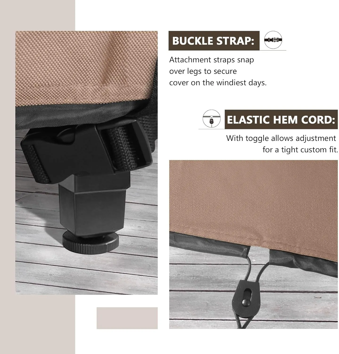 ULTCOVER Stackable Patio Chair Cover – Waterproof Outdoor Stack of Chairs Cover Fits Up to 26W x 34D x 45H inches