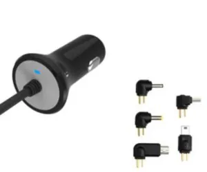 Universal Car Power Adapter for GPS and Mobile with 5 Tips 5V 2A